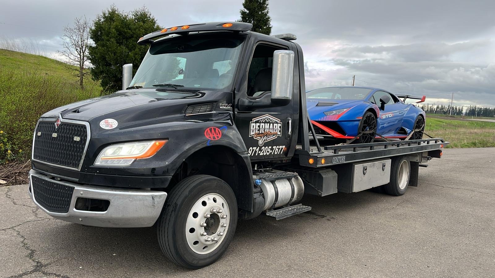 Bernabe Towing vehicle recovery inside parking garage