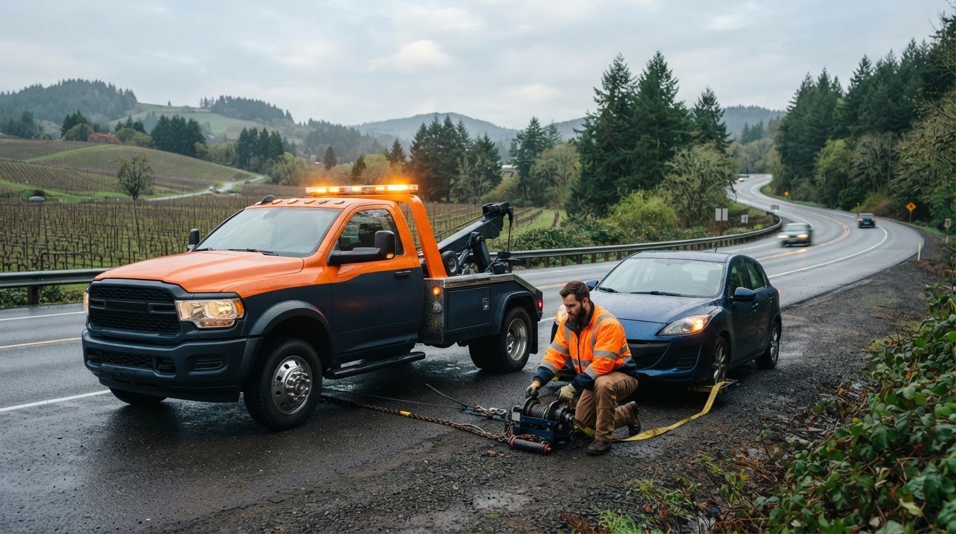 24/7 Emergency Towing in Newberg & Dundee, OR